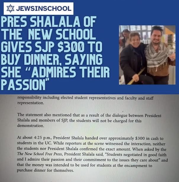 Shalala is losing it. She should be banning SJP from campus, not giving them hundreds of dollars to buy dinner and “admiring their passion.” Would Shalala treat the KKK to dinner and admire their passion too? #JewsDontCount