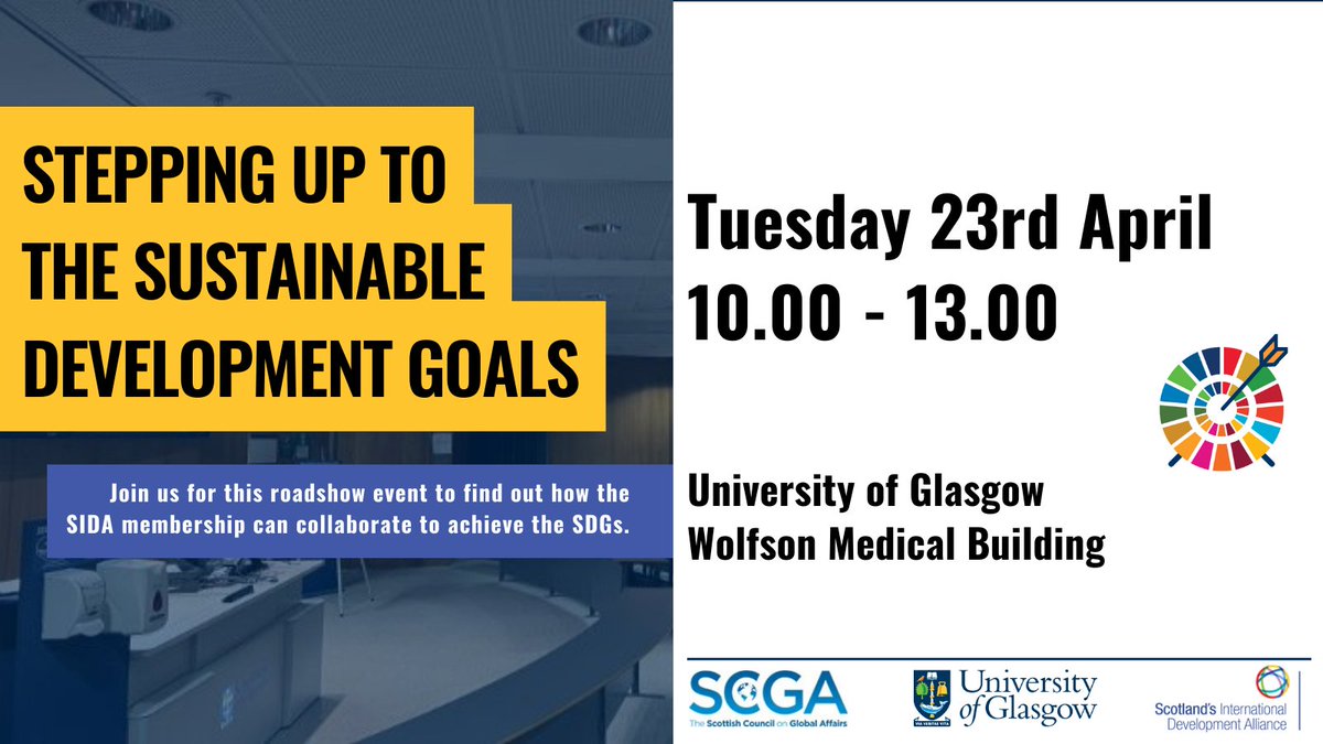 Last chance to sign up! Join us tomorrow at @UofGGCID for our fourth SDG Roadshow, where we're exploring how collaboration is essential to achieve the #SDGs. Register below 👇 ow.ly/lwi950Rl79M #SteppinguptotheSDGs