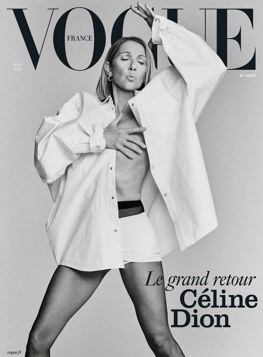 Céline Dion for Vogue France (May 2024 issue) photographed by Cass Bird, styled by Law Roach ♡