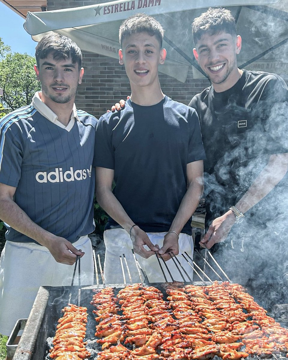 Brahim Diaz, Arda Guler, and Fede Valverde enjoying a barbeque together the day after their ElClásico victory 👨‍🍳🤍 (📸: @10ardaguler)