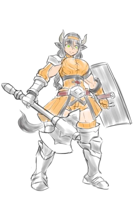 とりあえず女戦士(身長240cm)から 