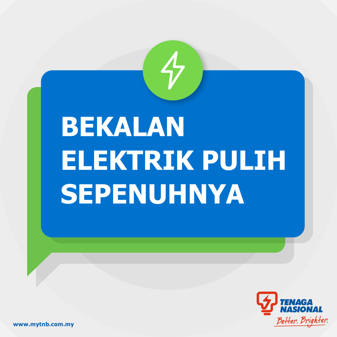 Pelanggan yang dihargai, Gangguan bekalan elektrik di beberapa kawasan sekitar Subang Jaya, Selangor disebabkan permasalahan di Pencawang Pembahagian Utama (PPU) Subang Park Homes telah pulih sepenuhnya pada jam 11:39 malam. Kesabaran anda amat kami hargai.