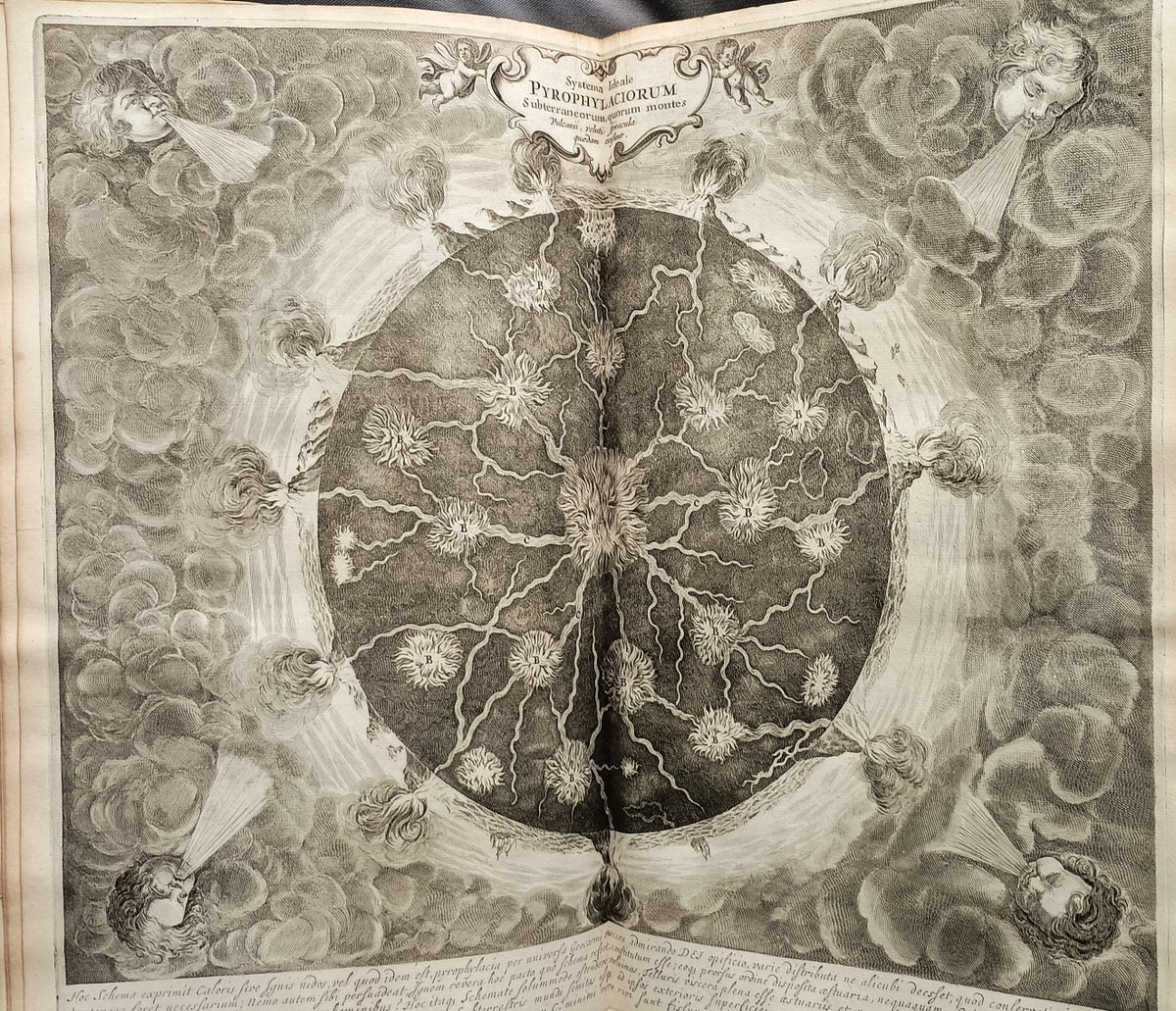 The centre of the earth from Athanasius Kircher's 'Mundus subterraneus' printed in Amsterdam, 1678 #EarthDay2024