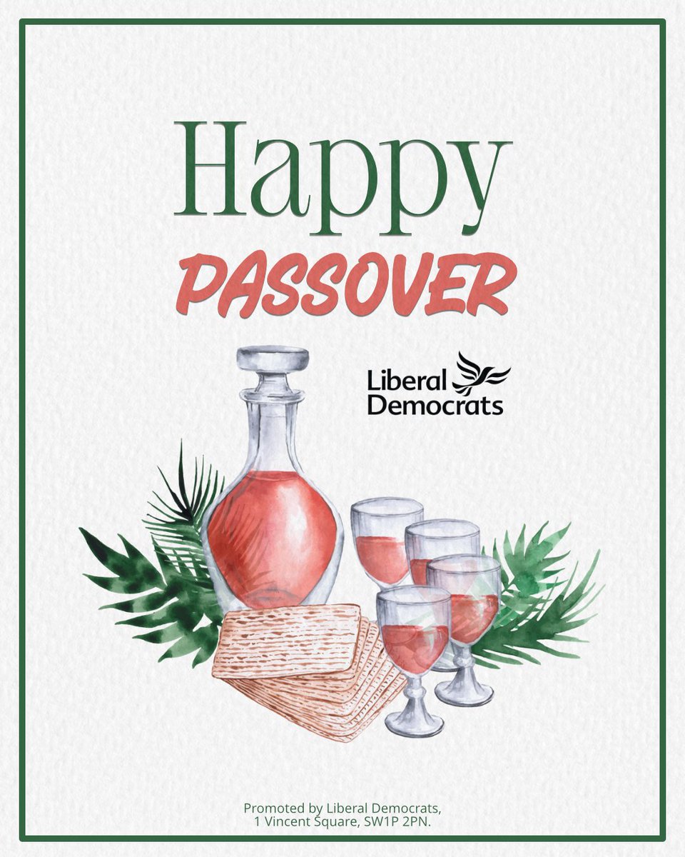 I wish Jewish communities in the UK and across the world a peaceful and joyful #Passover. Chag Sameach!