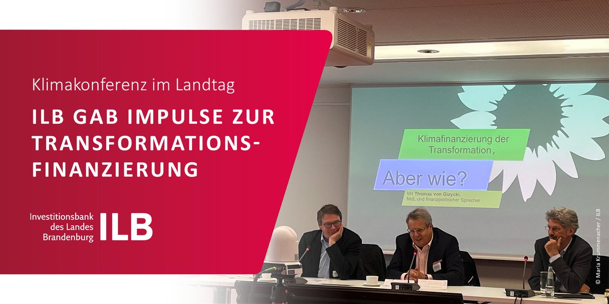 Wie gelingt sozialer Klimaschutz für und mit #Brandenburg? Das wurde heute auf der Klimakonferenz der Bündnisgrünen Landtagsfraktion diskutiert. #ILB-Bereichsleiter Berndt-Armin Schmidt gab wichtige Impulse zur Finanzierung der Klimatransformation in den Kommunen. 💚 #wirfördern