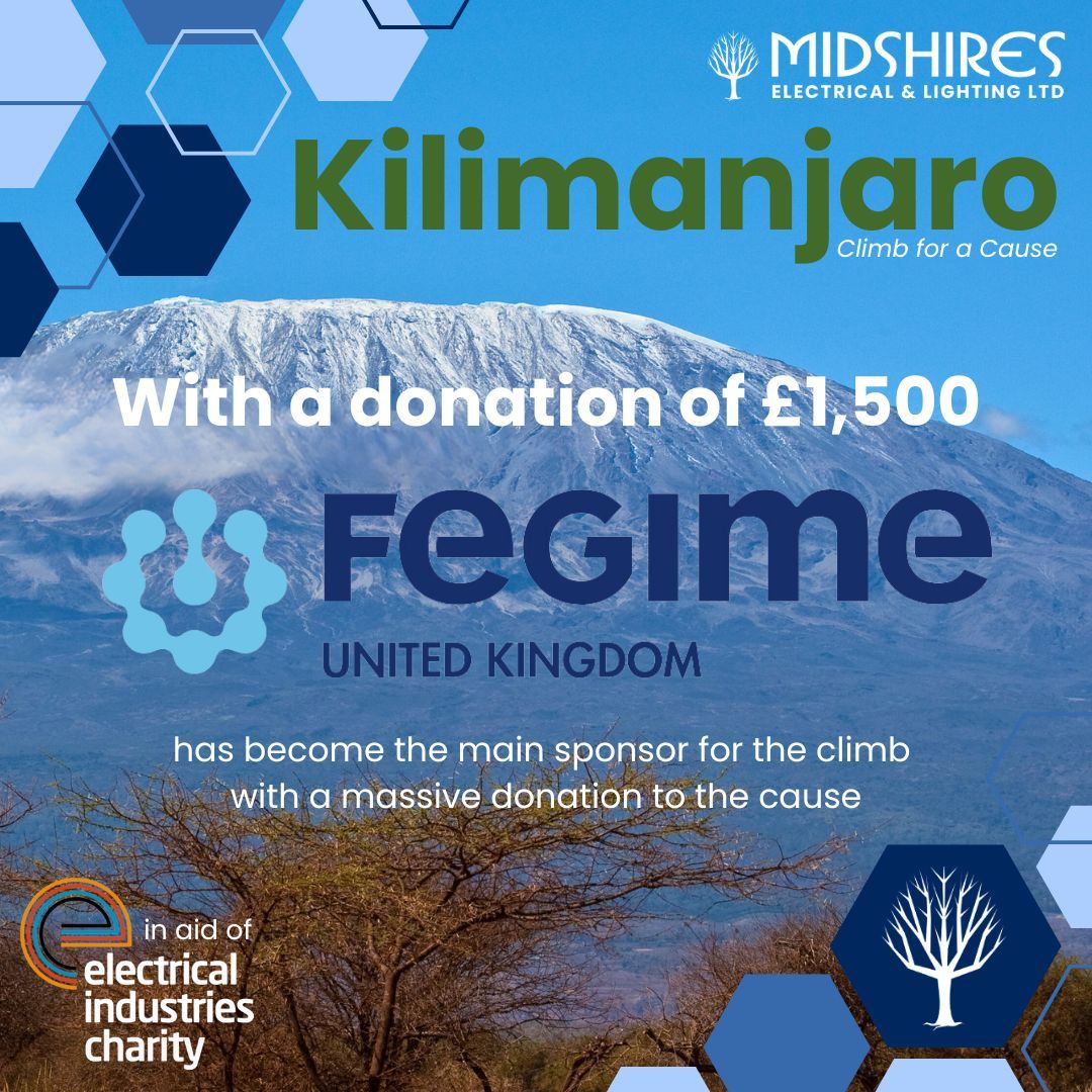 𝗜𝗻𝗰𝗿𝗲𝗱𝗶𝗯𝗹𝗲 𝗦𝘂𝗽𝗽𝗼𝗿𝘁 𝗳𝗿𝗼𝗺 𝗙𝗲𝗴𝗶𝗺𝗲
Thanks @Fegime_UK for your generous donation of £1,500, for the @electriccharity! With 5 months to go before Ben sets off, there's still plenty of time to donate: buff.ly/43HQTta
#ClimbForACause #Fegime #Midshires