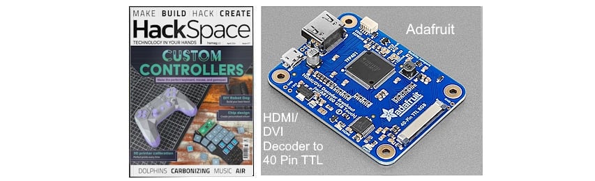 Adafruit HDMI/DVI Decoder to 40-Pin TTL Breakout – HackSpace Magazine Issue 77 dlvr.it/T5s0T2