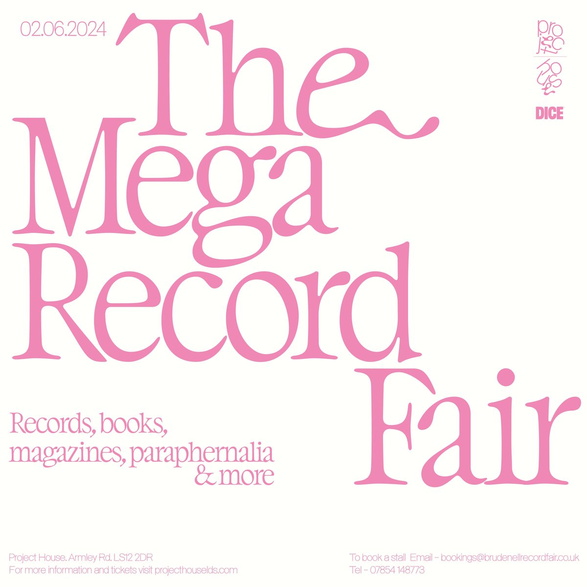 dice.fm/event/gvyva-th… @recordfairleeds's Mega Record fair makes it return to Project House this summer featuring a variety of traders from around the country! Keep an eye out for trader announcements coming soon 👀 Free tickets redeemable on @dicefm.