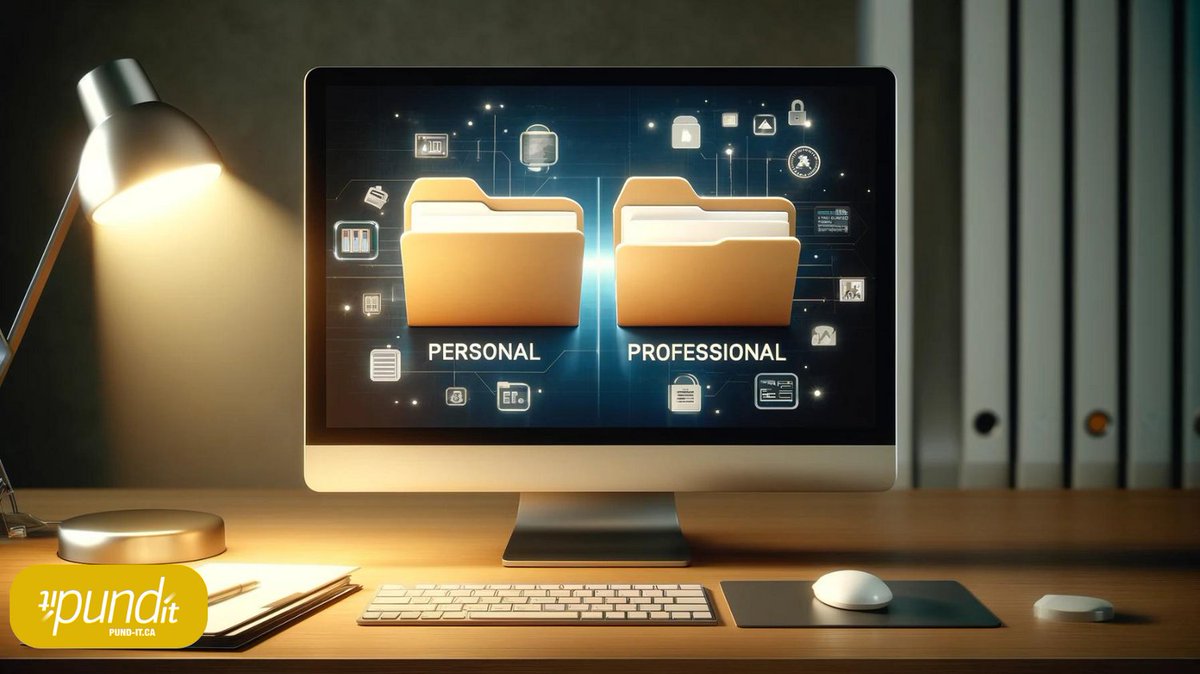 punditca's tweet image. Avoid mix-ups and security issues by keeping your personal and professional data separate. 🗂️
#PundITProTips #DataPrivacy #DigitalOrganization #TechLifeBalance