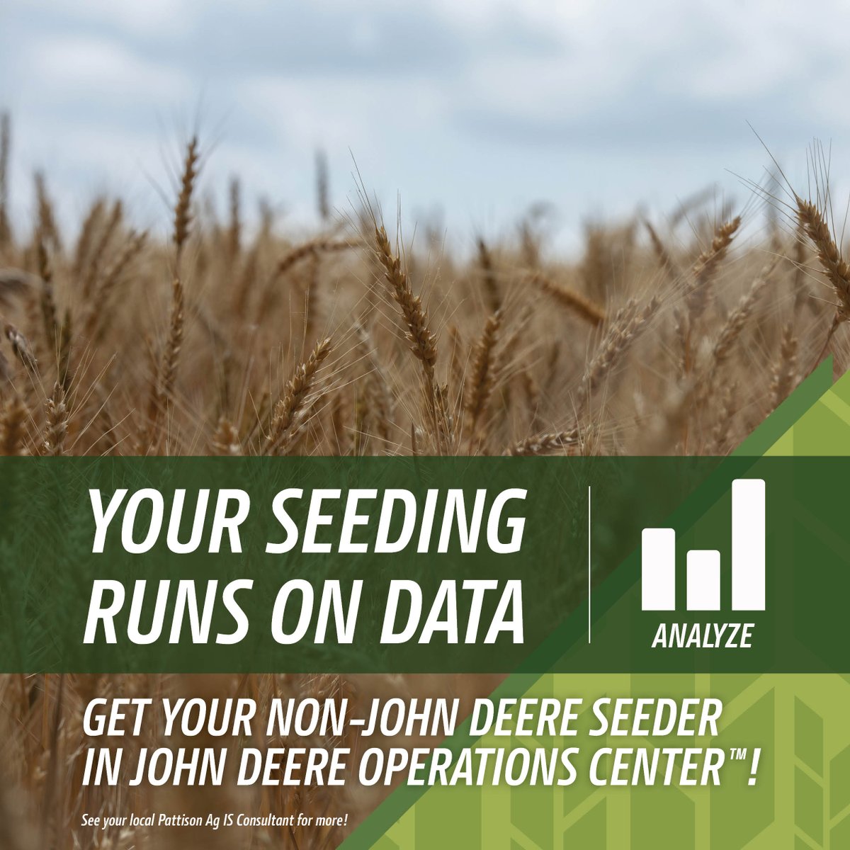 Your Seeding Runs On Data! Get your non-John Deere seeder in John Deere Operation Center! ow.ly/ijnf50QRl20 #PattisonAg