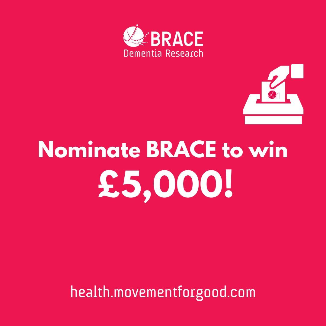 Nominate BRACE to give us the chance of winning £5,000 - it only takes 1 minute! 🗳️ Benefact Group are giving 10 Health & Wellbeing charities £5,000 each in this limited-time special draw. Nominations close on 26th April. Nominate BRACE: health.movementforgood.com