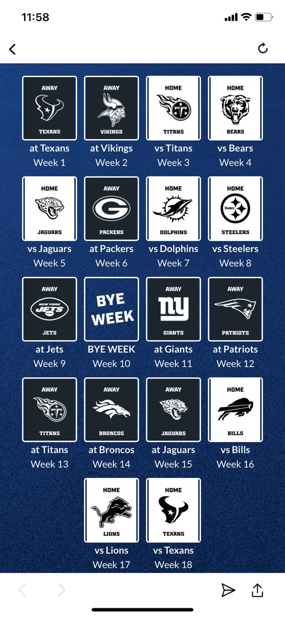MrBiniss's tweet photo. @JimIrsay @Colts I may be wrong but I feel like early divisional games and late divisional games are a trend for us. I also see the bye week toward the middle around Steelers https://t.co/0jB6pQ39oE https://t.co/N5Y1yFnwXs