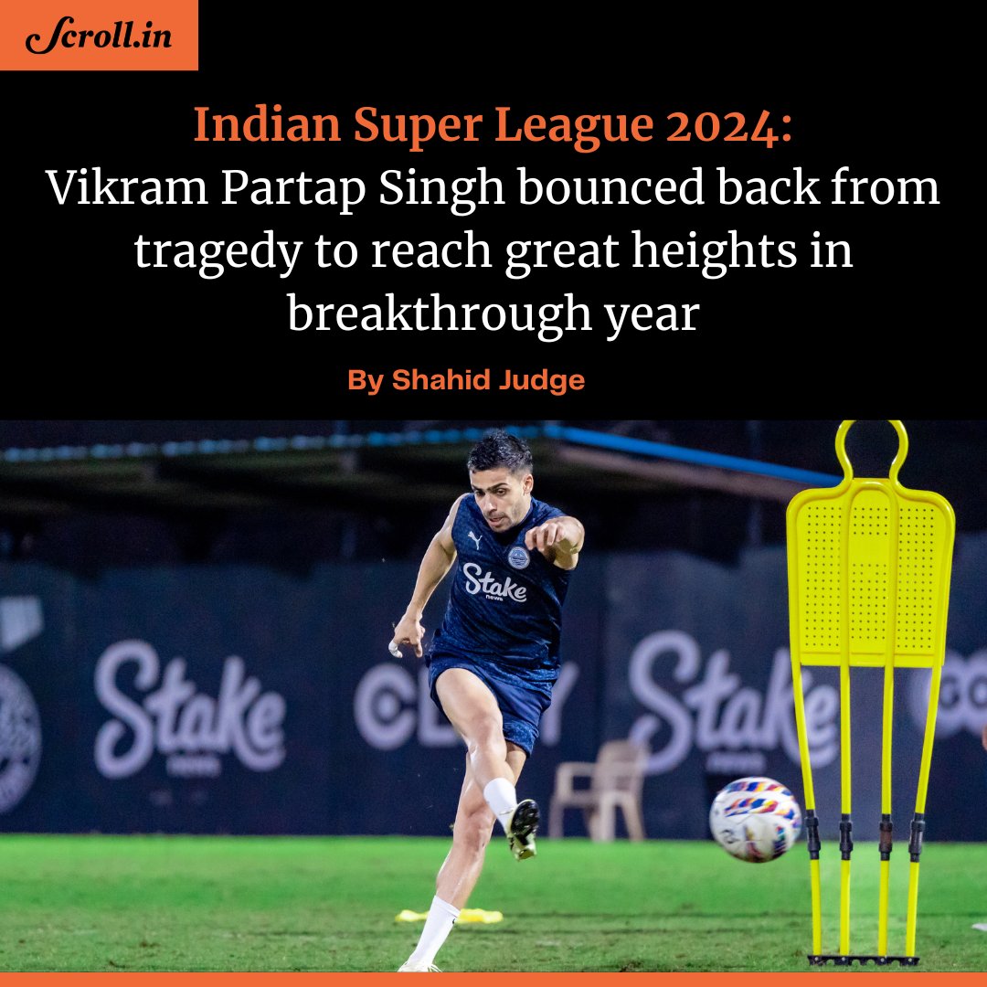 In a season in which @MumbaiCityFC brought in a new manager and had several key players exit mid-way, Vikram Partap Singh put in stellar performances in a breakthrough year to finish as the joint-highest Indian scorer - despite facing a personal tragedy. scroll.in/field/1066831/…