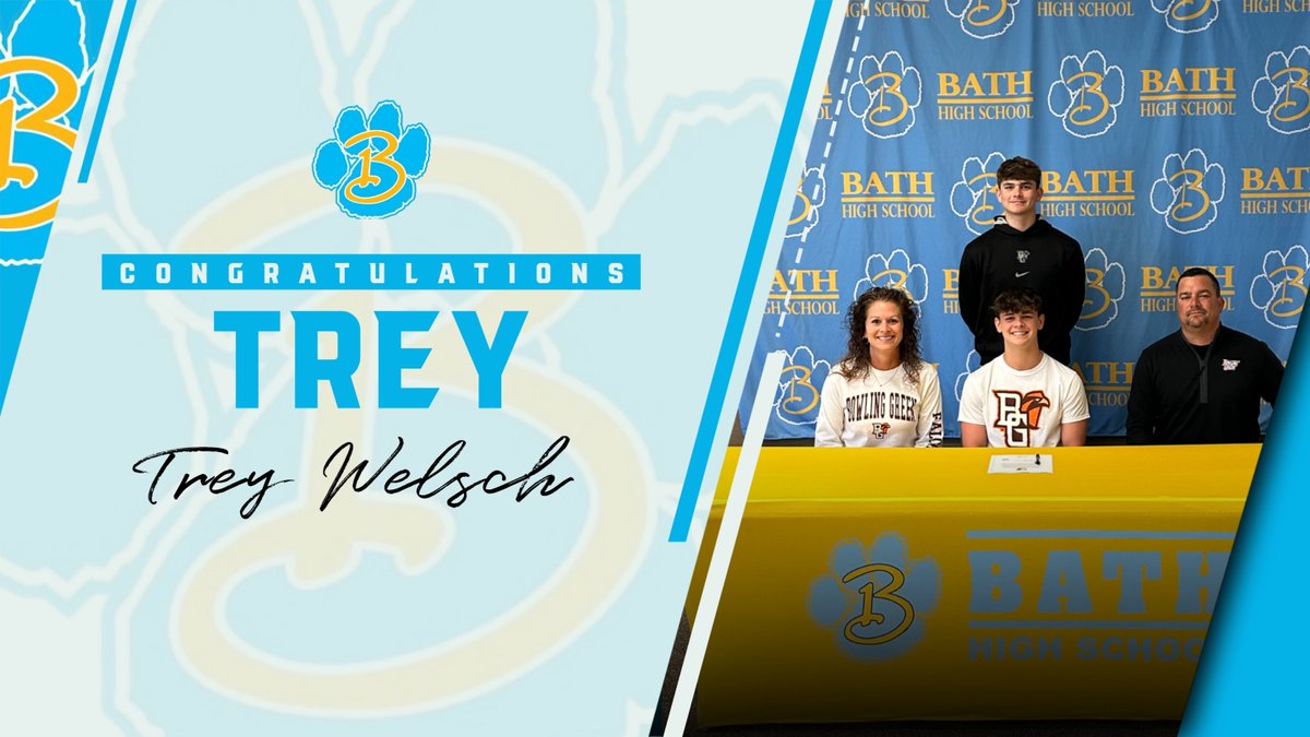 Congratulations to Trey Welsch for signing with Bowling Green to cheer!!!