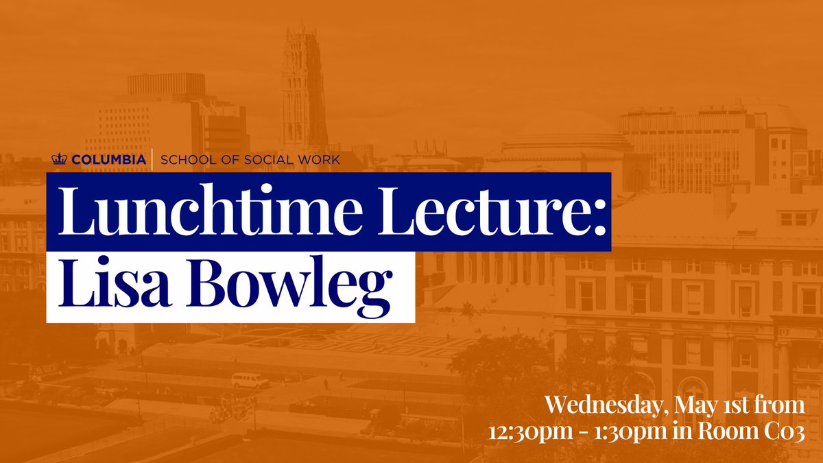 ColumbiaSSW's tweet image. #CSSW is honored to host Dr. Lisa Bowleg for the next #Dean’sLectureSeries on Inequality and Opportunity. Dr. Bowleg is a leading scholar of applying intersectionality to health equity research. You won’t want to miss out - head to our #linkinbio to register!