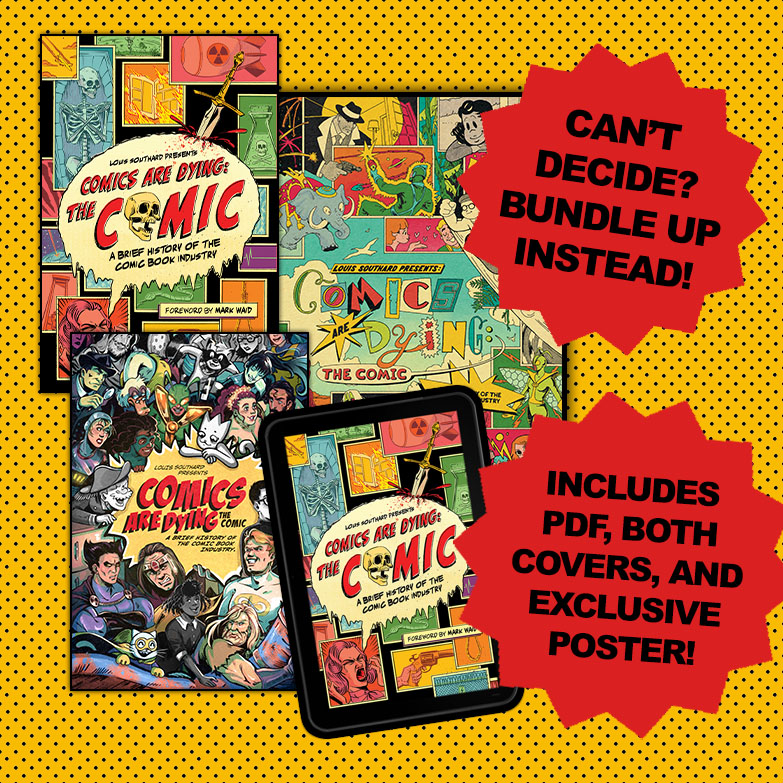 I'm back to once again scream from the heavens about COMICS ARE DYING: THE COMIC from @WeAreZoop ! The ultimate collection of comics history told thru 100 one page comics by 100 of the very best artists! We are nearing the end of our campaign so get your copy today! #comics