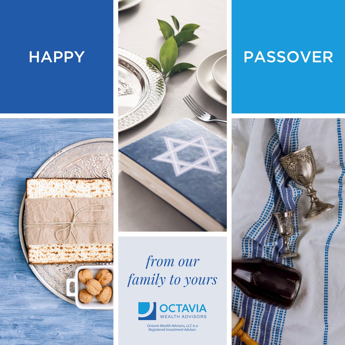 OctaviaWealth's tweet photo. Wishing a healthy and joyous Passover to all of our loved ones and clients who celebrate the season. 💙

_____
Octavia Wealth Advisors, LLC is a Registered Investment Advisor. Please visit our website for important disclosures: https://t.co/f4VNeSb1nB https://t.co/RjFmILWXjB