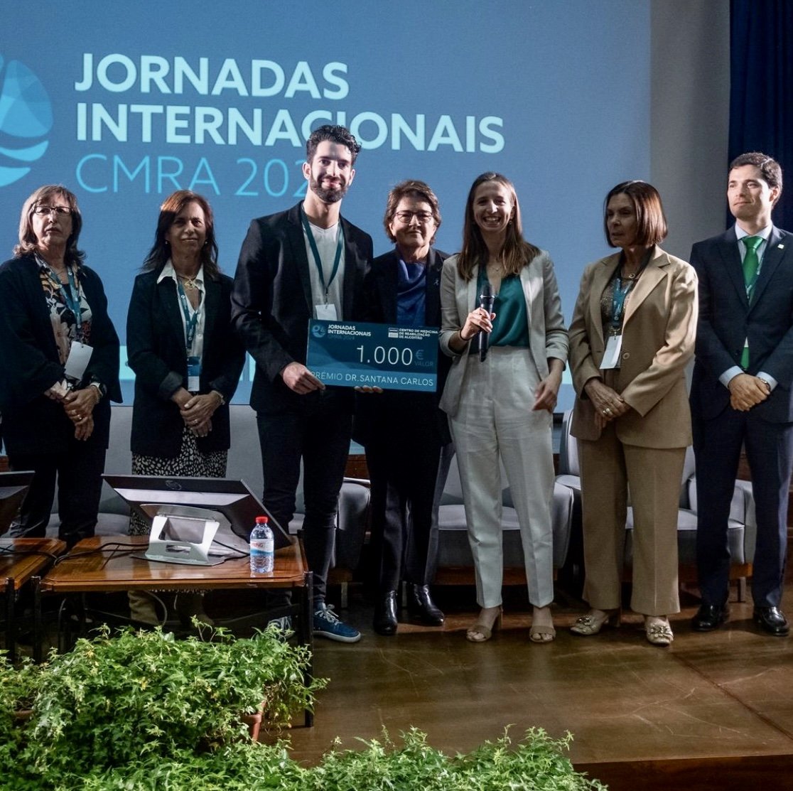 Athanasios (Thanos) Vourvopoulos (@avourvopoulos) on Twitter photo Congrats to Inês Oliveira & Miguel Russo for the "Dr. Santana Carlos Award" from <a href="/SantaCasaLisboa/">SANTA CASA</a> at CMRA, Alcoitão! Their work, part of #noisysproject <a href="/laseeb_isr/">LaSEEB</a> <a href="/ISR_Lisboa/">Institute for Systems and Robotics</a> & Master's thesis <a href="/IPSsetubal/">Politécnico de Setúbal</a>, was supervised by Profs. Carla Pereira, Ana Isabel Almeida & myself 🧠🦾 Congrats to Inês Oliveira & Miguel Russo for the "Dr. Santana Carlos Award" from <a href="/SantaCasaLisboa/">SANTA CASA</a> at CMRA, Alcoitão! Their work, part of #noisysproject <a href="/laseeb_isr/">LaSEEB</a> <a href="/ISR_Lisboa/">Institute for Systems and Robotics</a> & Master's thesis <a href="/IPSsetubal/">Politécnico de Setúbal</a>, was supervised by Profs. Carla Pereira, Ana Isabel Almeida & myself 🧠🦾