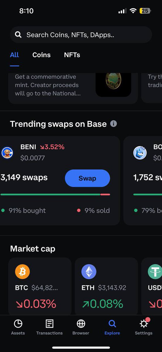@CoinbaseWallet And the winner is… $BENI 💎 <a href="/benionbase/">BENI 🐕 Base</a> <a href="/coinbase/">Coinbase 🛡️</a> directors dog on <a href="/base/">Base</a> is next big thing. 100x incoming.