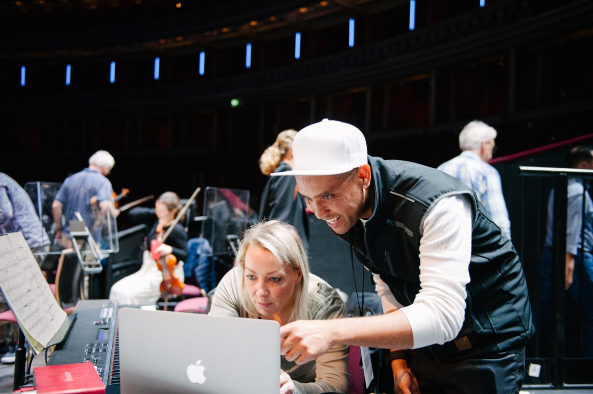 Always collaborating.

Some last minute fine tuning with Dawn Hardwick before the show at <a href="/bbcproms/">BBC Proms</a> this past summer.