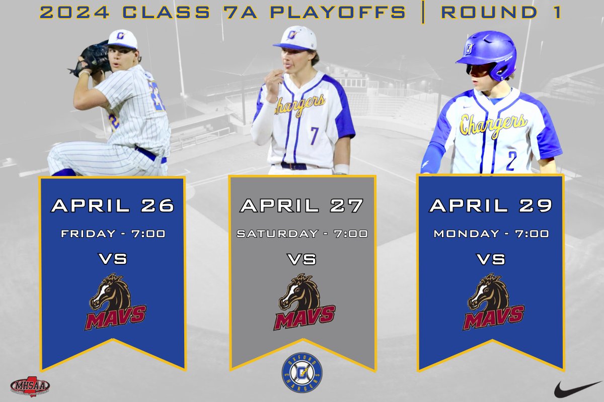 1st Round Dates and Times are set vs. Germantown!