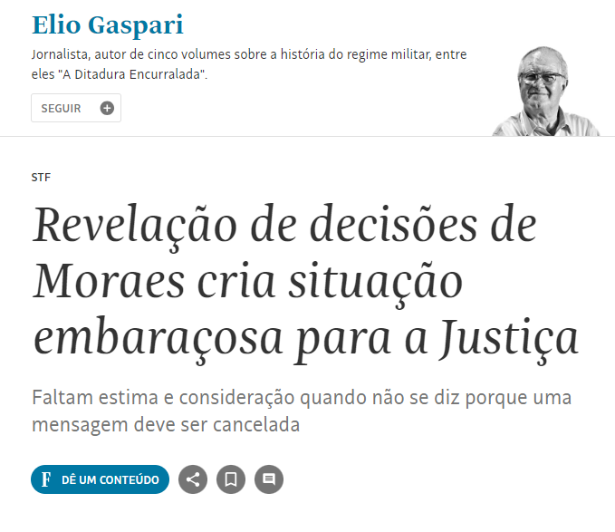 É mesmo, caro Gaspari?