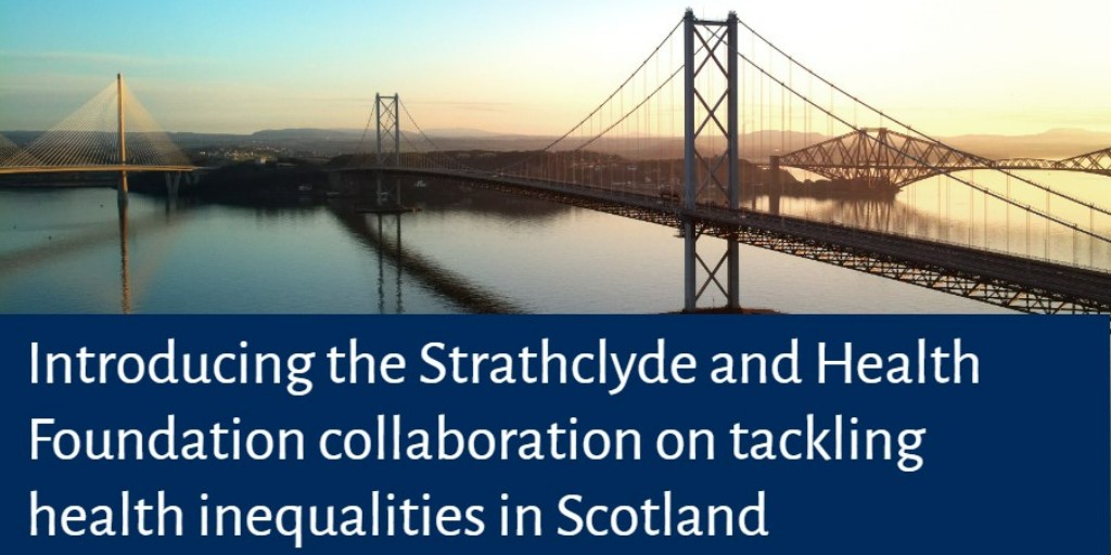 On May 1, join Emma Congreve, Katherine Smith & Chris Creegan for 'Introducing the Strathclyde and @HealthFdn collaboration on tackling health inequalities in Scotland' where stakeholders will come together to address crucial issues in Scottish healthcare: engage.strath.ac.uk/event/1043