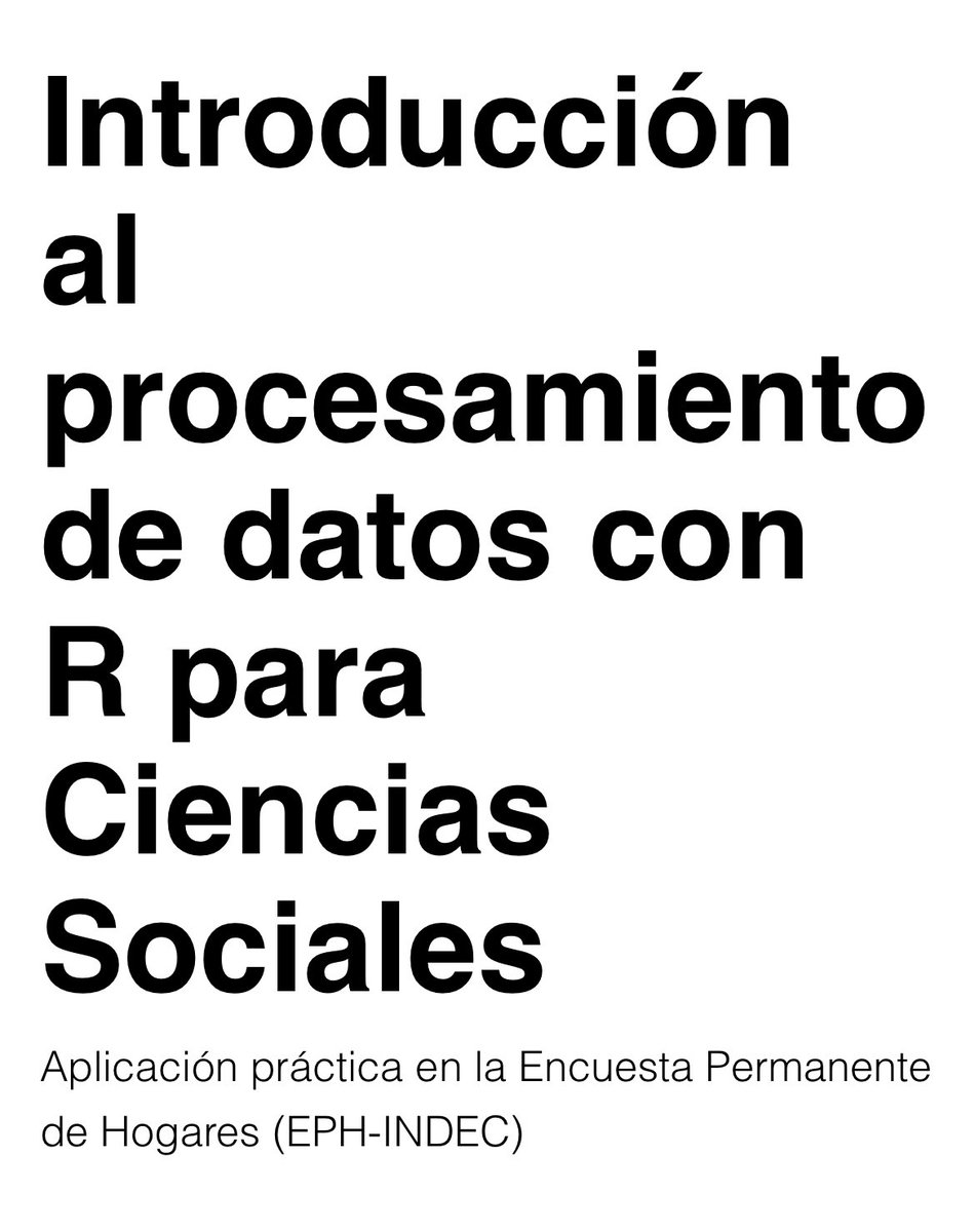 [RECURSO 📚] - ¿Sos del equipo de las Ciencias Sociales y querés aprender a programar con R por tu cuenta? Pasá por este curso abierto y gratuito donde aprenderás R base + tidyverse + visualización de datos y generación de reportes
 
🌐 intro-r-eph.netlify.app
✍🏼 @pabblo_h