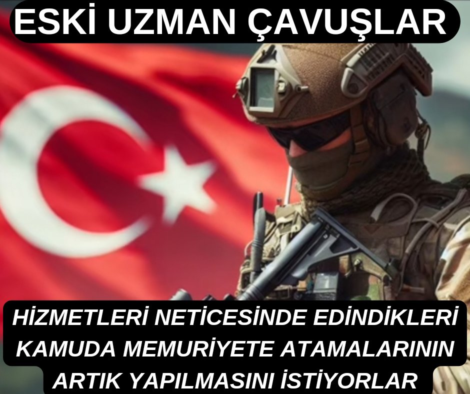 #adaletistiyoruz
#EskiUzmanÇavuşlarİçinAdalet

Bizim referansımız giydiğimiz üniformamızdır

@RTErdogan @eczozgurozel
@ErbakanFatih @meral_aksener
@dbdevletbahceli
@gundes_46

#patiswiss #beyazfutbol #İstiklalMarşı #Vali #Tarihiuyarı