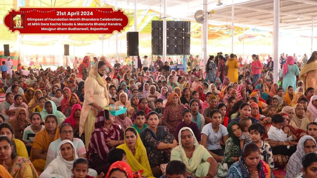 The celebrations of MSGFoundationMonthBhandara witnessed an overwhelming gathering of Dera disciples..Volunteers express the gratitude to Saint Dr. MSG for the invaluable life lessons by doing various welfare works Check the glimpses here! 
#FoundationMonthBhandaraHighlights