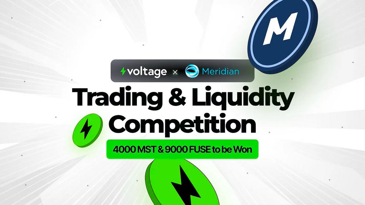 ⏳ Final 24 hours! Last chance to join the Voltage x @MeridianFi Trading & Liquidity Competition! 📊 🚀 Last Call to Join👇 taskon.xyz/business/event…