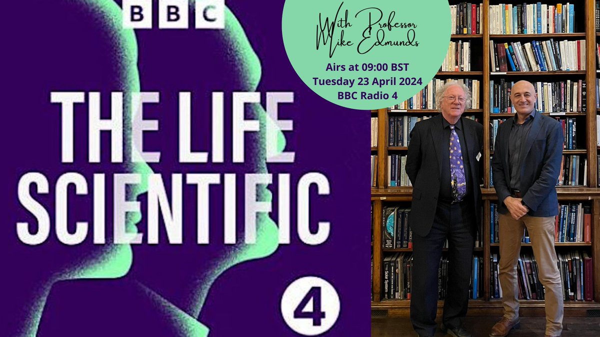 🚨 Reminder🚨 @RoyalAstroSoc president Mike Edmunds will be a guest on BBC Radio 4's The Life Scientific tomorrow (Tuesday 23 April). Hear about Prof Edmunds' life and work as he is interviewed by presenter @jimalkhalili. Listen at 09:00 BST 📻 🎤