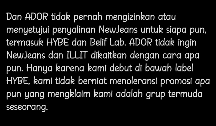 gcftkoo_'s tweet photo. Sumpah pernyataan Ceo ador ini bikin merinding. Dia ga suka kalo ad grup lain dikaitkan sama artisnya dari segi promosi, konsep. Tapi dia baik2 saja ketika NJ dikaitkan sebagai adik perempuan BTS. Bayangin artikel seblm debut isinya sama semua "BTS YOUNGER SISTER GIRL GRUP." Demi tuhan min hie jin Lintah bisnis paling nyata. Sumpah makin emosi aja Bangtan dijadikan media play setelah sukses boro2 say thanks 😂. Bangtan terlalu baik