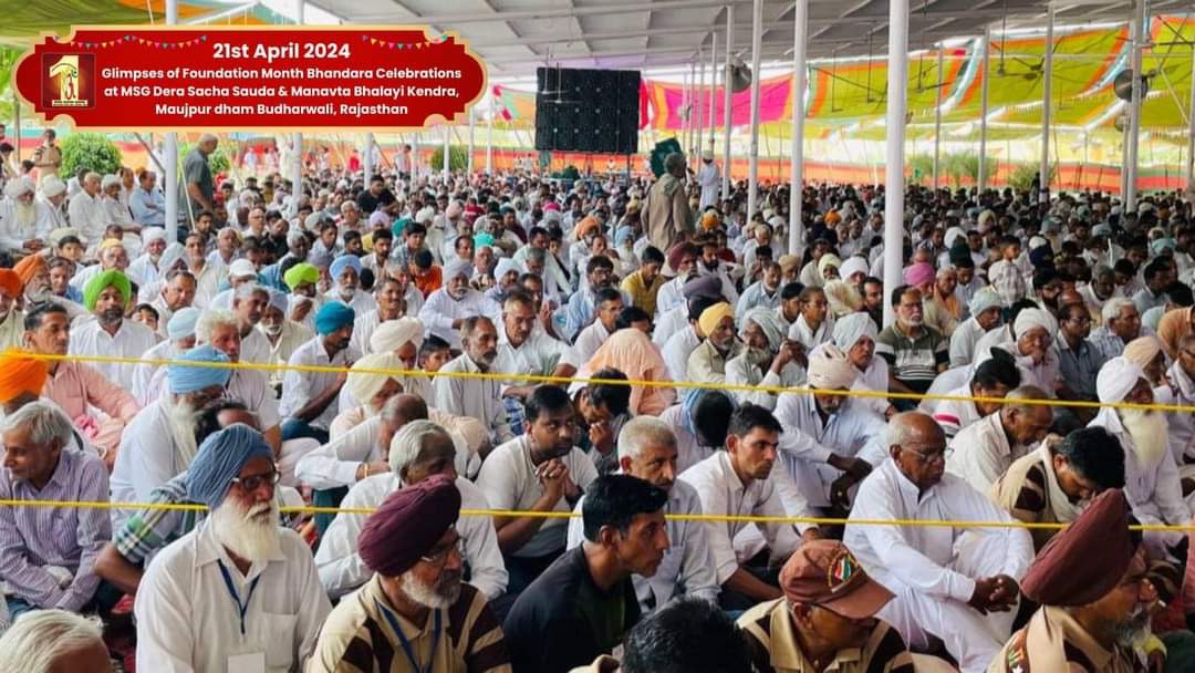 The celebrations of MSGFoundationMonthBhandara witnessed an overwhelming gathering of Dera disciples..Volunteers express the gratitude to Saint Dr. MSG for the invaluable life lessons by doing various welfare works Check the glimpses here! 
#FoundationMonthBhandaraHighlights