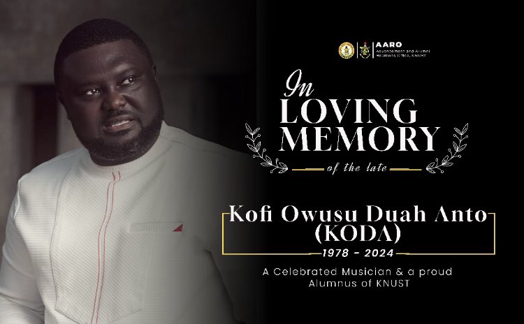 A KNUST alumnus bows out. 

Rest in Peace, KODA.

#KNUSTLive