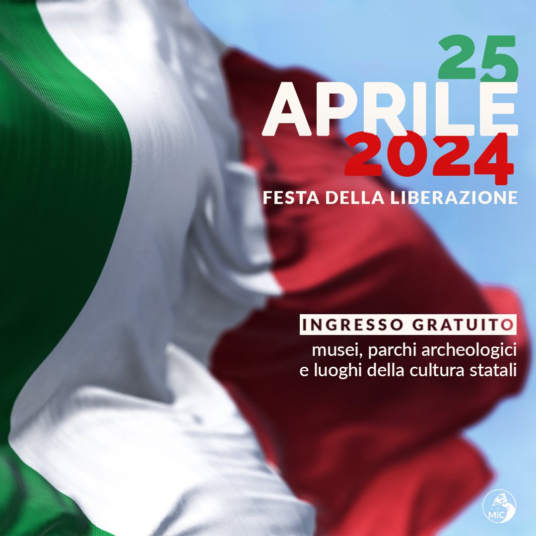 🇮🇹  𝟮𝟱 𝗔𝗣𝗥𝗜𝗟𝗘 | 𝗙𝗘𝗦𝗧𝗔 𝗗𝗘𝗟𝗟𝗔 𝗟𝗜𝗕𝗘𝗥𝗔𝗭𝗜𝗢𝗡𝗘 | 
📌 apertura straordinaria con 𝗶𝗻𝗴𝗿𝗲𝘀𝘀𝗼 𝗴𝗿𝗮𝘁𝘂𝗶𝘁𝗼.
𝗩𝗜 𝗔𝗦𝗣𝗘𝗧𝗧𝗜𝗔𝗠𝗢!!!  ℹ️ 𝗜𝗻𝗳𝗼𝗿𝗺𝗮𝘇𝗶𝗼𝗻𝗶 👇
tel. 045.591211 e manverona.cultura.gov.it #MiC #museitaliani #museoarcheoverona