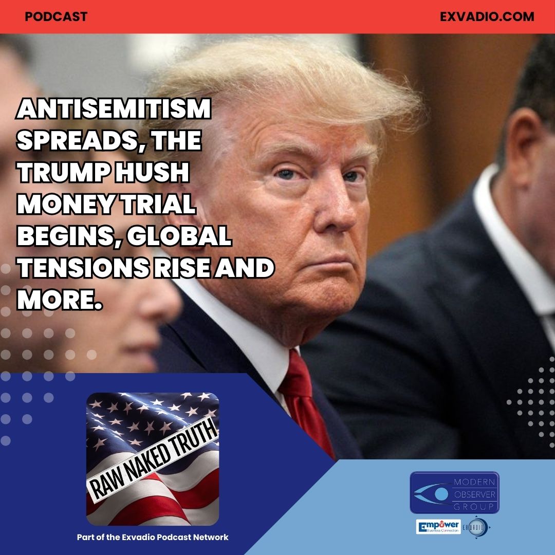 Antisemitism spreads, the Trump hush money trial begins, global tensions rise and more.
spreaker.com/episode/ep-391…

#newspodcast #news #usa #media #politics #america #business #world #newpodcastalert #podcastcommunity #podcastlife #spotify #apple #iheartradio #audible #amazonmusic
