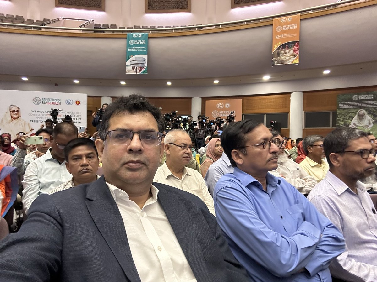 1/2 Attended #NAPExpo2024 inaugurated by HPM #SheikhHasina hosting its first ever @UNFCCC event organized by @bdmoefcc Bangladesh has already prepared its #nap but its urgent implementation needs both financial and technical supports to avoid further #l&d @saberhc @simonstiell