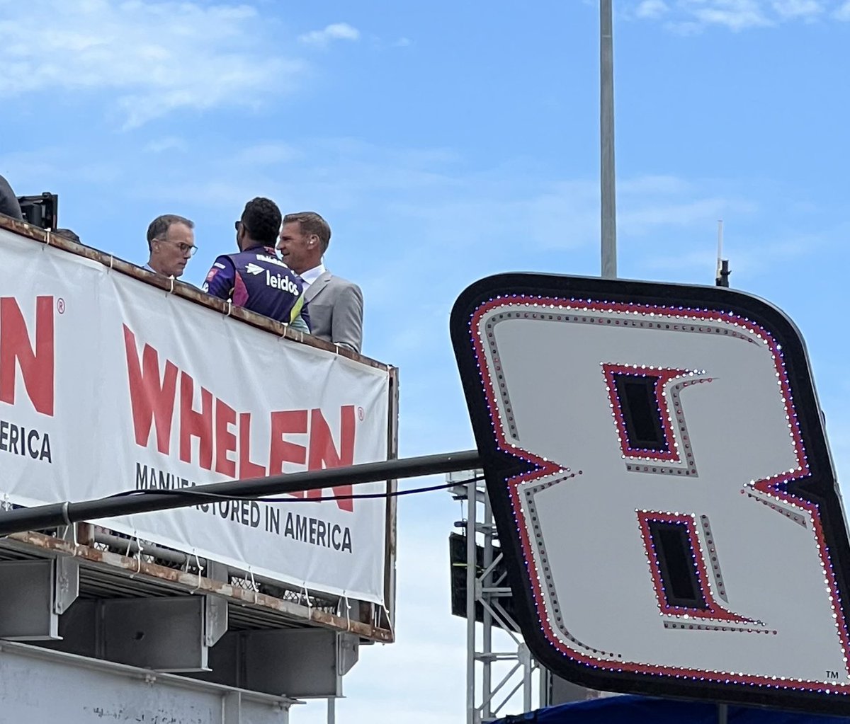 I caught Bowyer, Harvick, & Bubba right above me while I was waiting on pit road. Also, a cameo by the 8 of KFB.