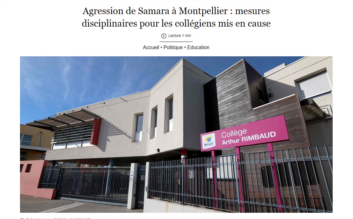 #samara , grièvement blessée (coma), fait ses cours par correspondance tandis que les agresseurs ne sont pas inquiétés, ils vont passer devant un conseil de discipline composé de membres de l'école qui précédemment avaient eu peur d'intervenir. 
Le #pasdevagues l'emporte !