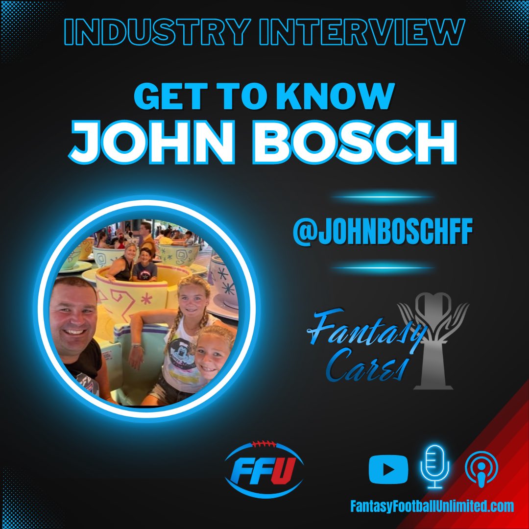 Get to know John Bosch from @FantasyCaresOrg & @DynastyWallSt on the latest episode of the @FFUnlimited #podcast! You’ll ❤️ this episode with @JohnBoschFF if… • You are a Commish that loves making #FantasyFootball leagues fun & unique! • You are excited for #SFB14 & want