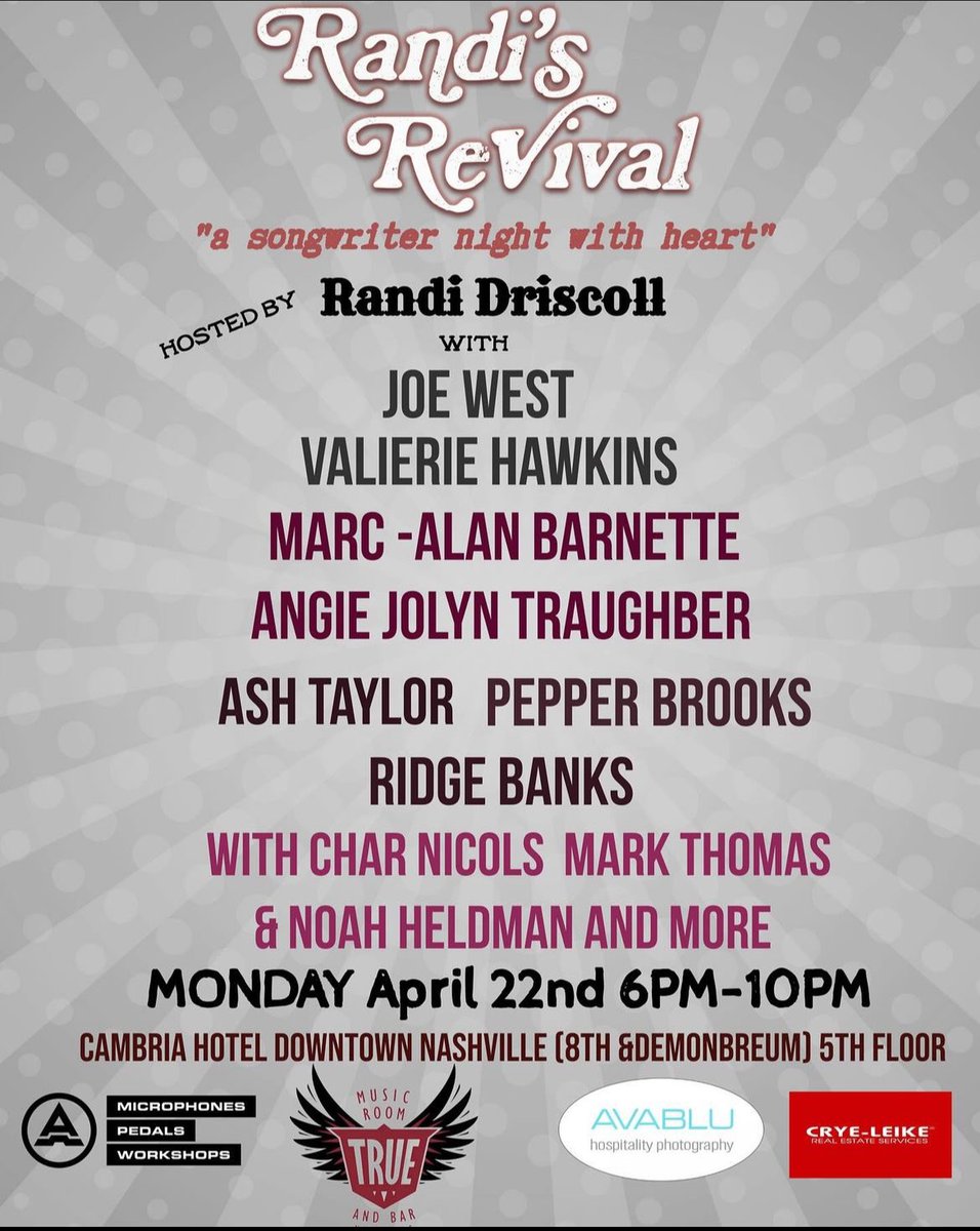 Playing in Downtown Nashville Tonight at @cambrianashville for @randisrevival ✨I Go On At 9pm. Hope To See You There ⚡️🎶 swipe 👉🏻 ☆ ☆ ☆ #Nashville #Downtown #Livemusic #AshTaylor #Countrymusic #acousticguitar #singersongwriter
