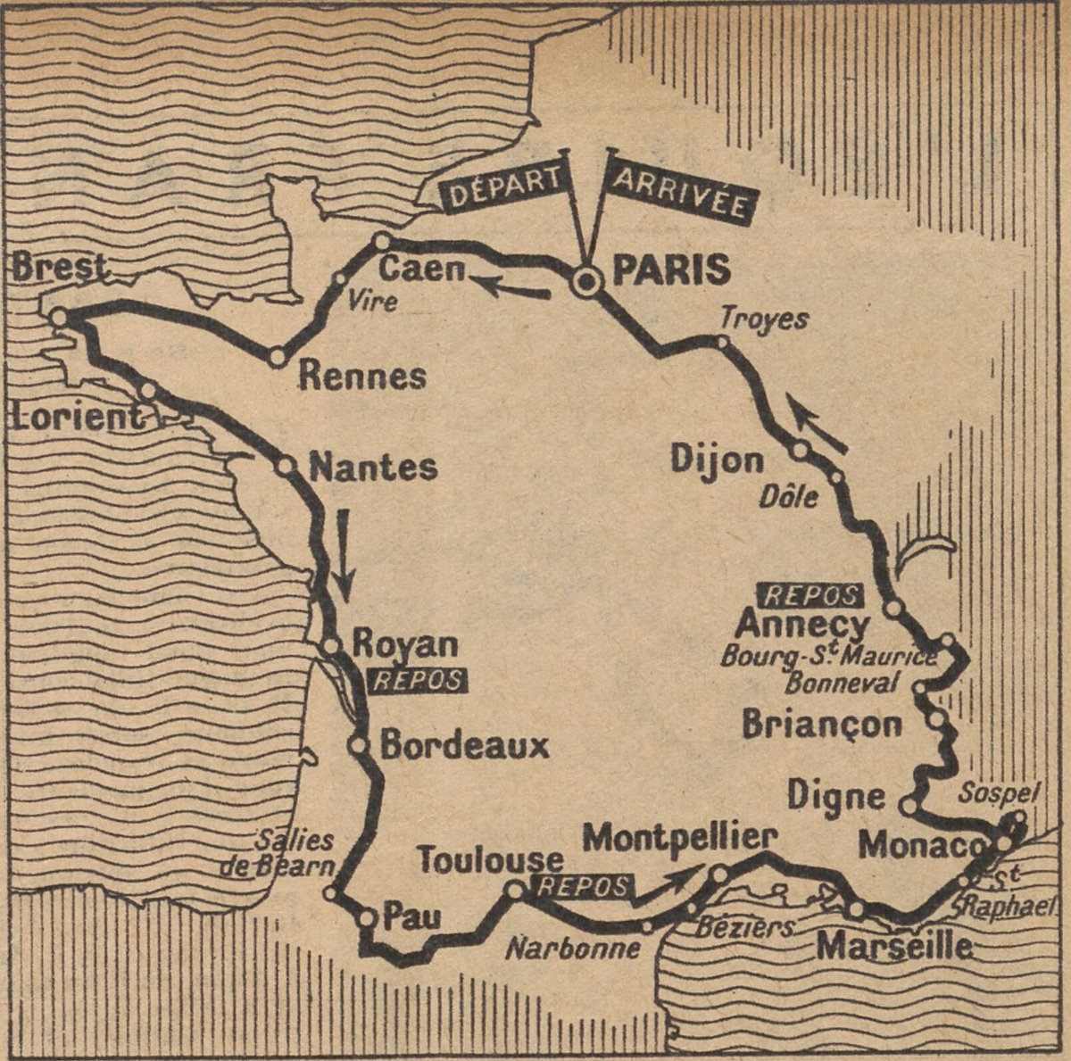 Le Tour de France 1939 était un Tour au rabais selon une partie de la presse contemporaine, puisque n'épousant plus les frontières du pays. 4 224 km, malgré tout, pour ce qui fut la dernière Grande Boucle courue du vivant de son créateur Henri Desgrange...