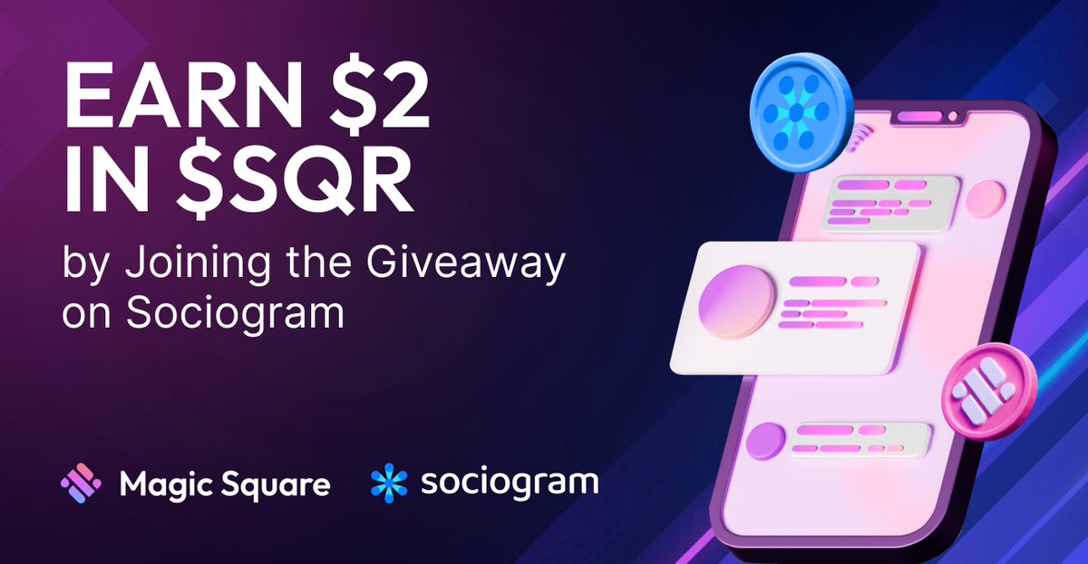🔥 New Hot Offer 🔥

💰 Earn $2 in $SQR by Joining the Giveaway on Sociogram - @SociogramSocFi

⏳ Hurry, as it's limited to the first 1115 users 👇👇