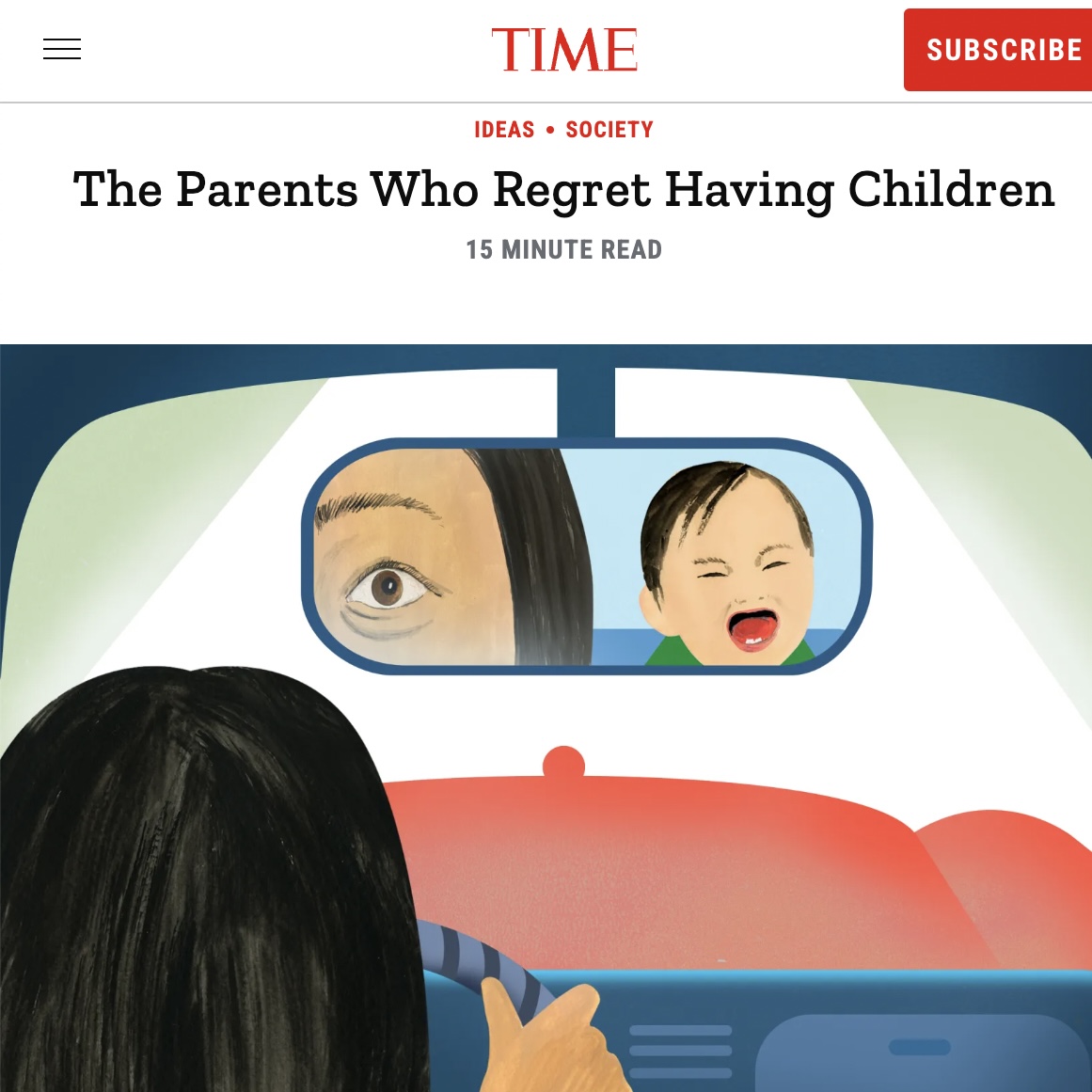 I wrote for @TIME about people who regret having children I've often been told that such regret isn’t possible; for this piece, I interviewed parents who love their kids & who, if they could turn back time, might not choose to be parents again