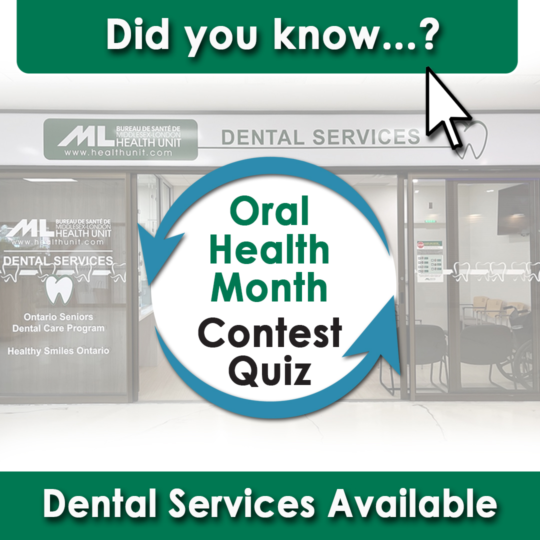 As Oral Health Month draws to a close, we're wrapping up with a final celebration - a contest for your chance to win a dental health prize pack! 🦷 Head over to the #MLHU Instagram stories to participate in the contest! The winner will be announced tomorrow, Tuesday, April…