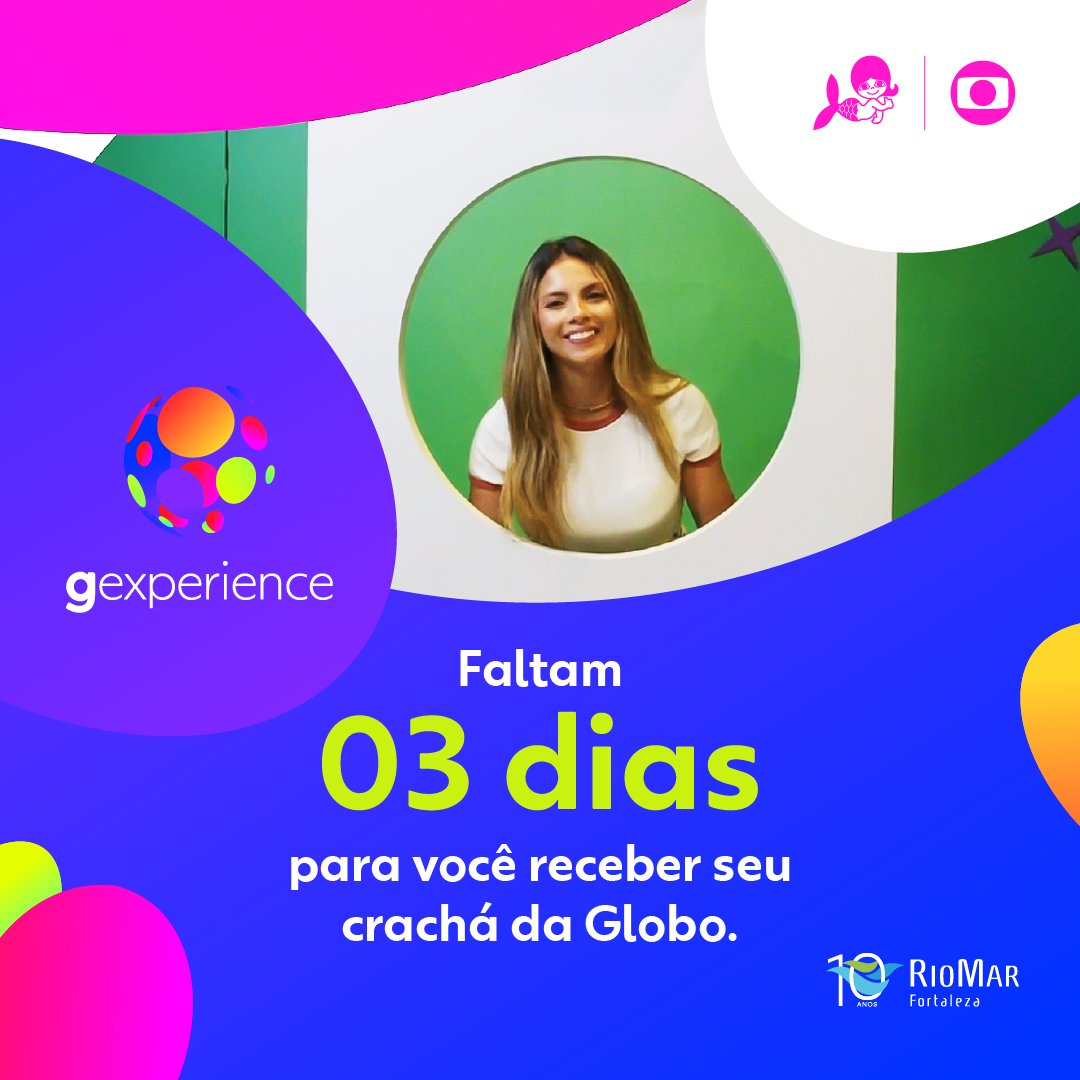 tvverdesmares's tweet photo. Tá chegando a hora! 🤩
No dia 25/04, o Gexperience estará de portas abertas esperando por você para curtir o universo da Globo de pertinho! ✨
Garanta já seu ingresso no lote promocional https://t.co/TLKqZMMqaM
#VemViverAGlobo #gexperience #gex #TVVerdesMares https://t.co/DQo5YHa1fQ