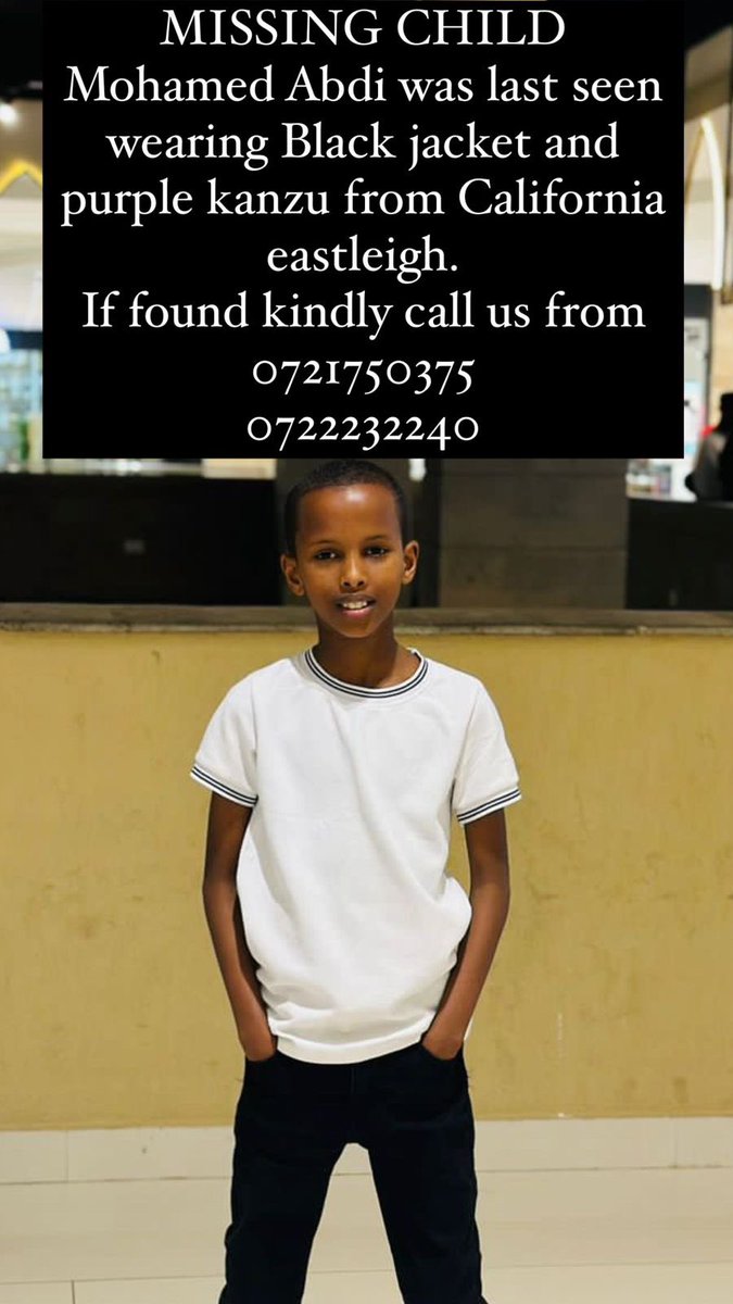 Kindly Help Me Share Widely Untill Iwafikie all Kenyans & Find this young Man.