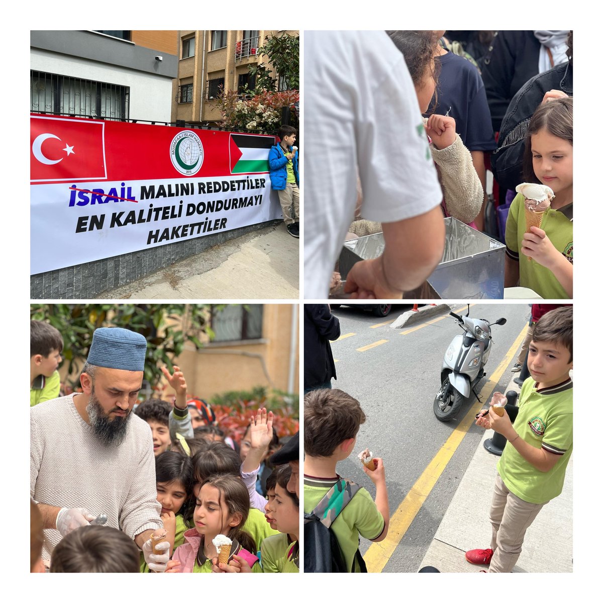 💢 Ümraniye'de Bulunan Mehmet Ali Yılmaz ilköğretim Okulu Öğrencileri Cuma Günü İsrail Destekçisi Algida 'yı Protesto Etmiş Marka Aracını Okuldan Çıkarmış Tüm Türkiye'ye Örnek olmuşlardı. @MudafaaHareketi hareketi olarak Pazartesi olur olmaz Kendilerini En Kaliteli (Paketsiz)…