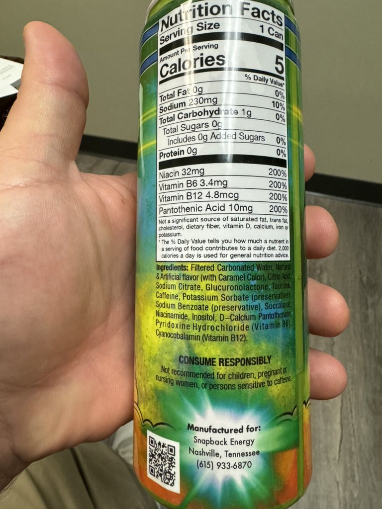 I’ve been drinking @SnapbackEnergy for the past few days and I really like the sugar free version. Sweetened with Splenda which means negligible calories and still packed with several B vitamins!

#SnapbackEnergy
#AApes